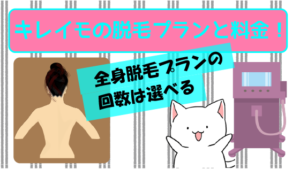 キレイモの脱毛プランと料金！全身脱毛プランの回数は選べる