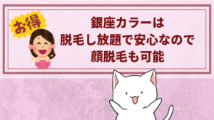 銀座カラーは脱毛し放題で安心なので顔脱毛も可能
